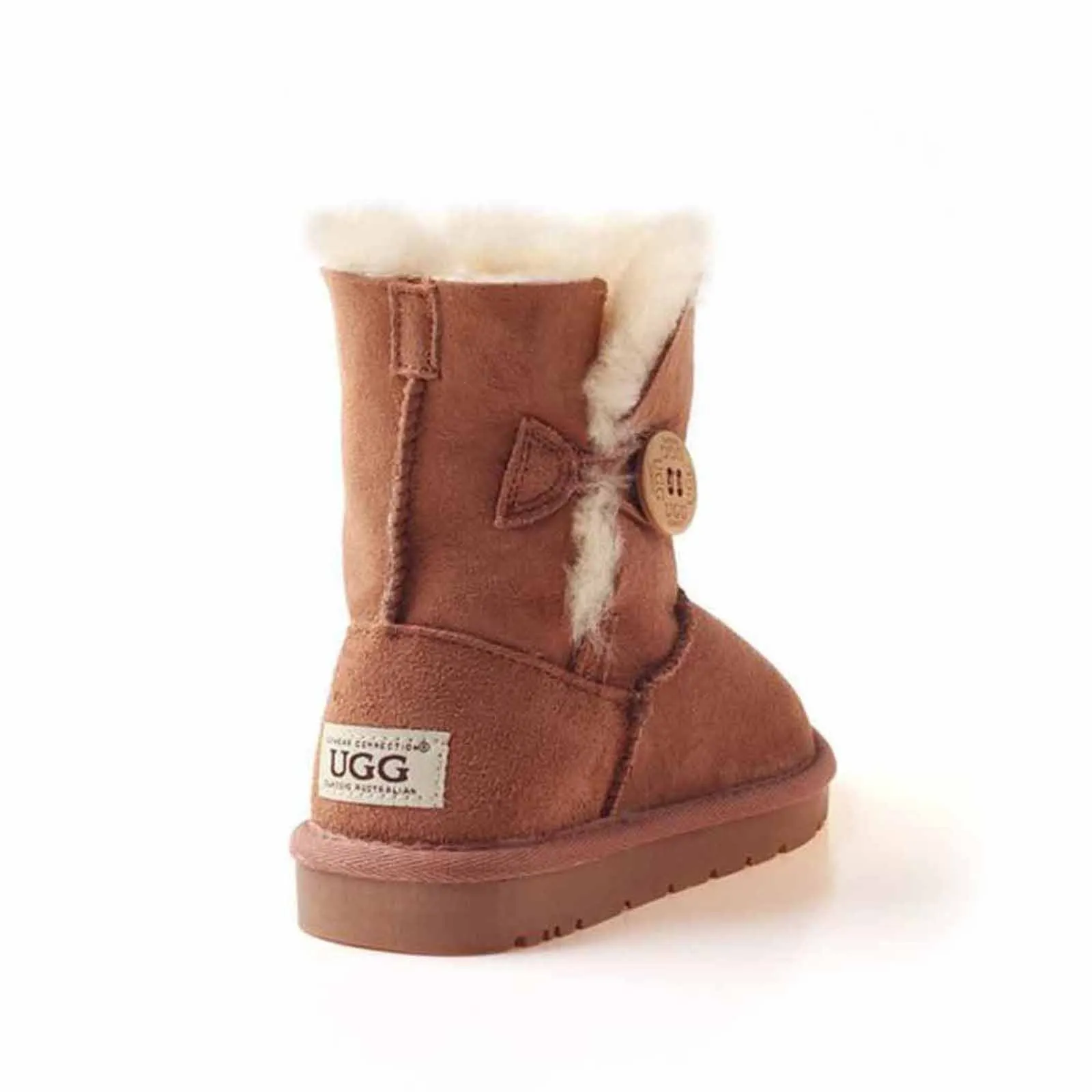 Ugg Boots Kids Classic Button Chestnut 9-10