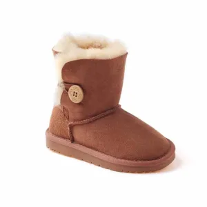 Ugg Boots Kids Classic Button Chestnut 9-10