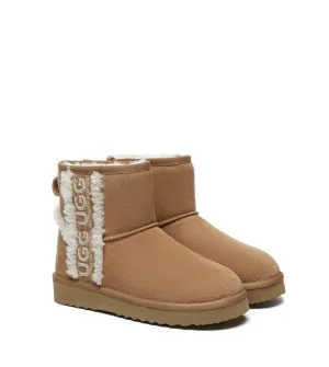 UGG Boots Sheepskin Wool Shearling Lined Ankle Mini Darby