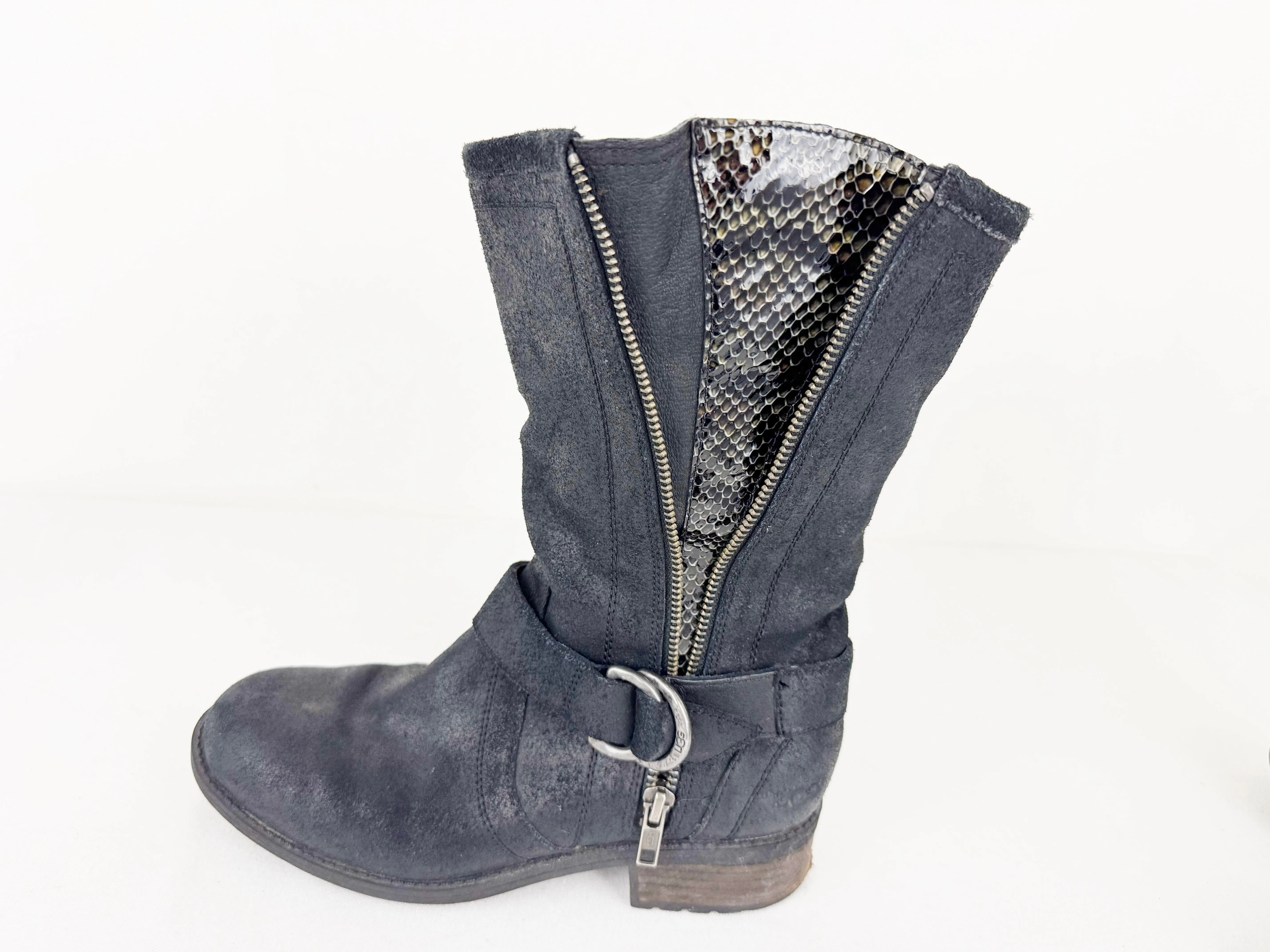 Ugg Nubuck Buckle Boots Size 7.5