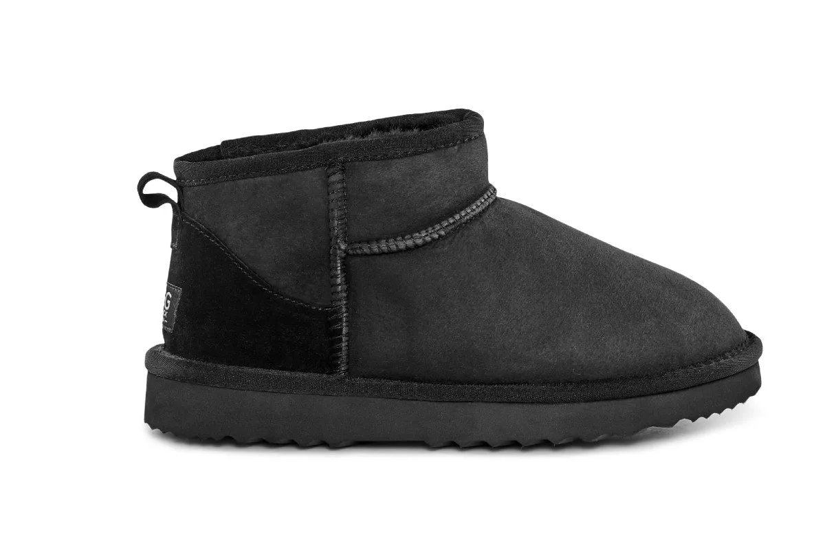 UGG Outback Premium Sheepskin Ultra Mini Boot (Black)