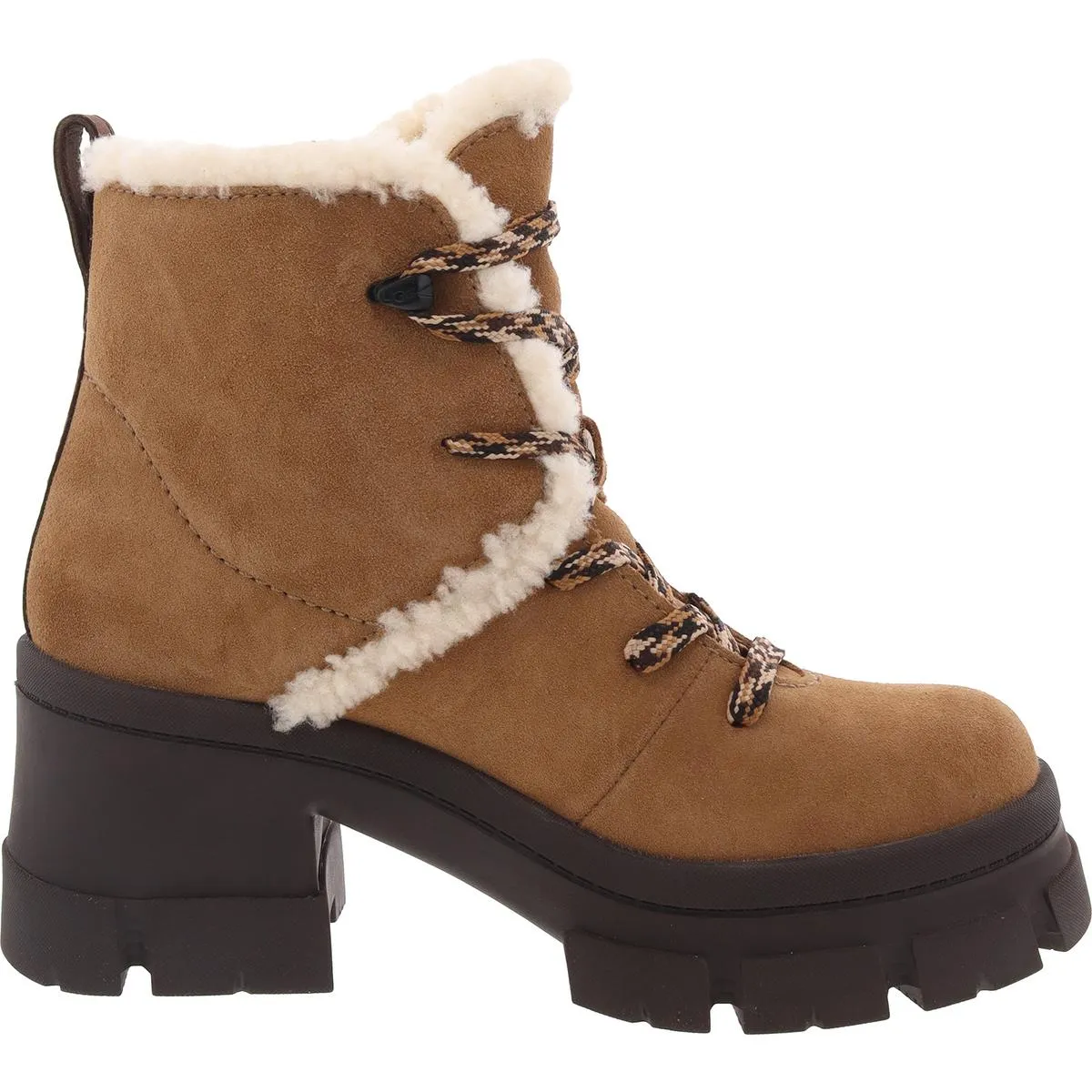 Ugg Womens Block Heel Suede Hiking Boots