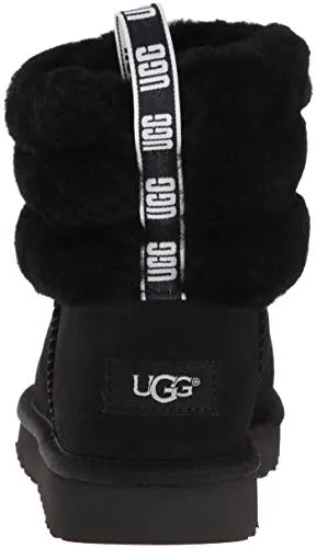 UGG Women's Fluff Mini Quilted Boot, Black, 8