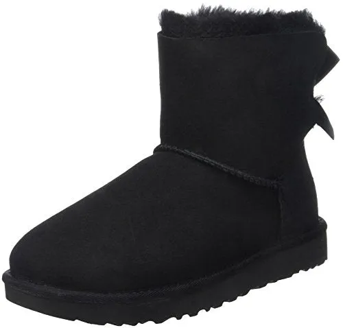 UGG Women's Mini Bailey Bow II Boot, Black, 6