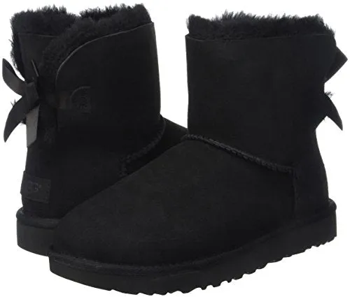 UGG Women's Mini Bailey Bow II Boot, Black, 6
