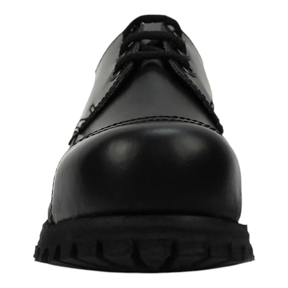 UNDERGROUND STEEL TOE CAP SHOES ORIGINAL STEEL CAP - TRACKER - BLACK LEATHER