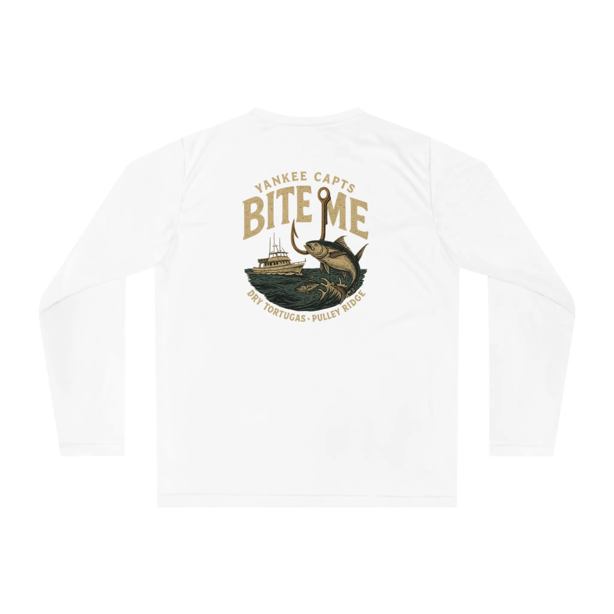 Unisex Performance Long Sleeve Shirt - "Bite Me" Fishing Graphic Tee for Fishing Enthusiasts