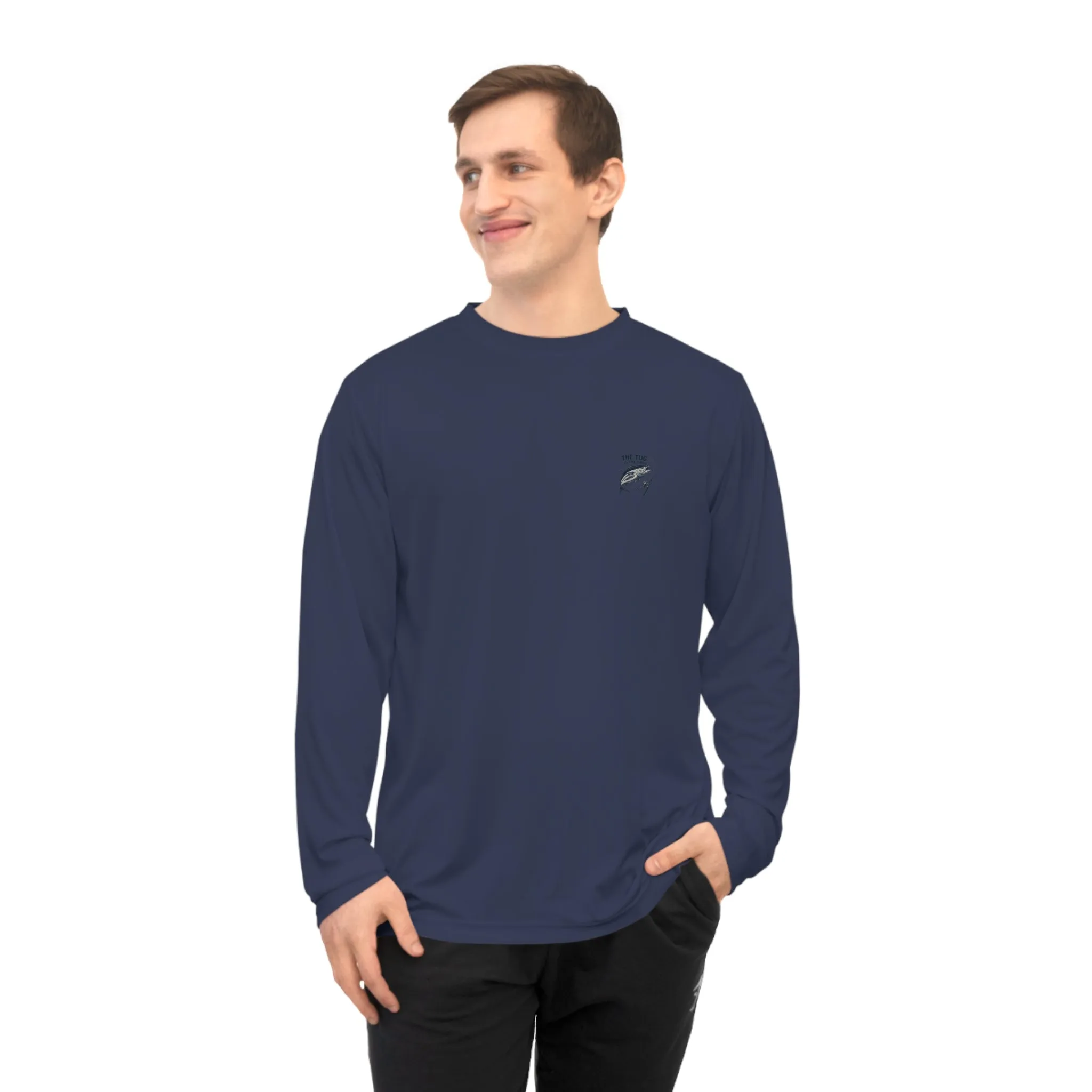 Unisex Performance Long Sleeve Shirt - "Bite Me" Fishing Graphic Tee for Fishing Enthusiasts