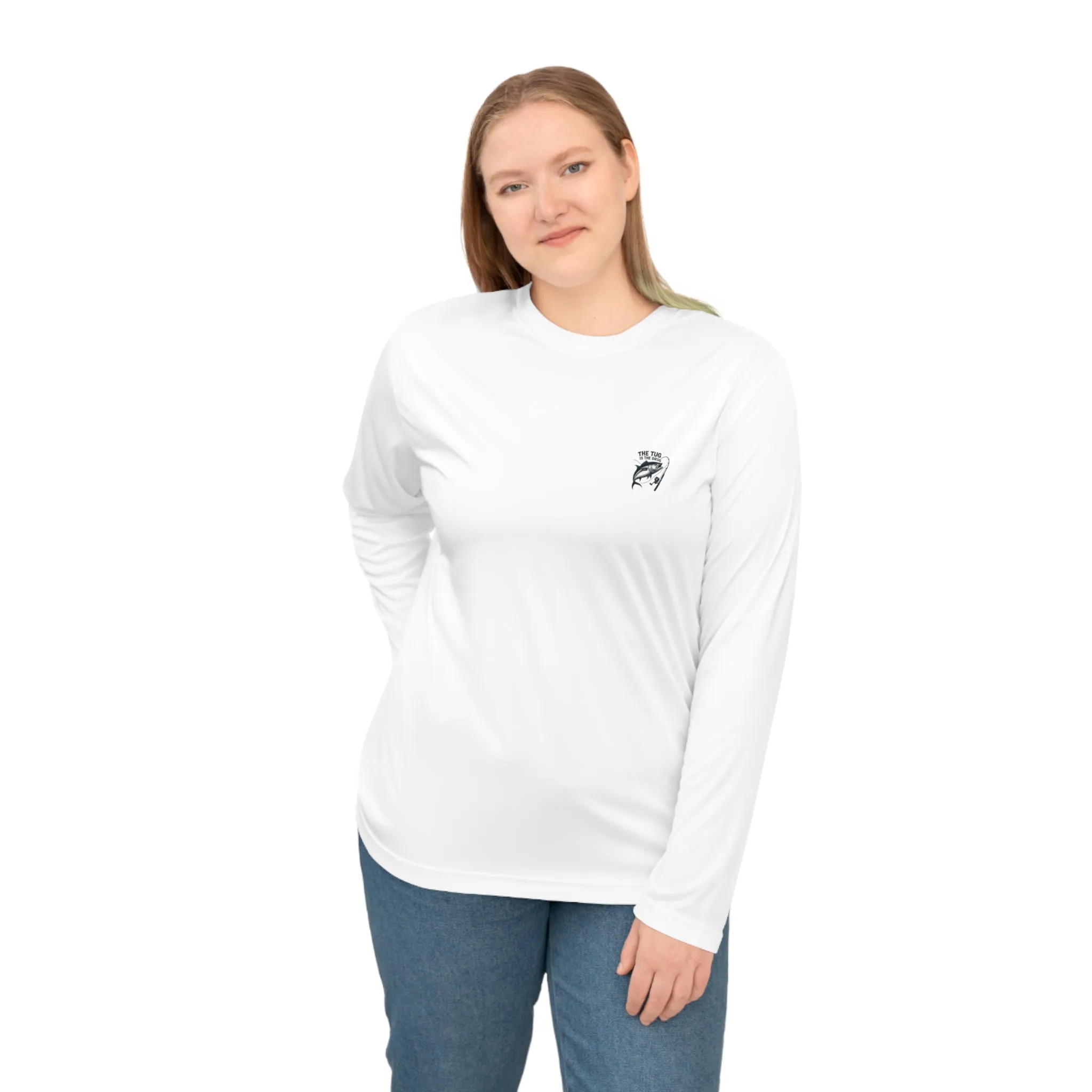 Unisex Performance Long Sleeve Shirt - "Bite Me" Fishing Graphic Tee for Fishing Enthusiasts
