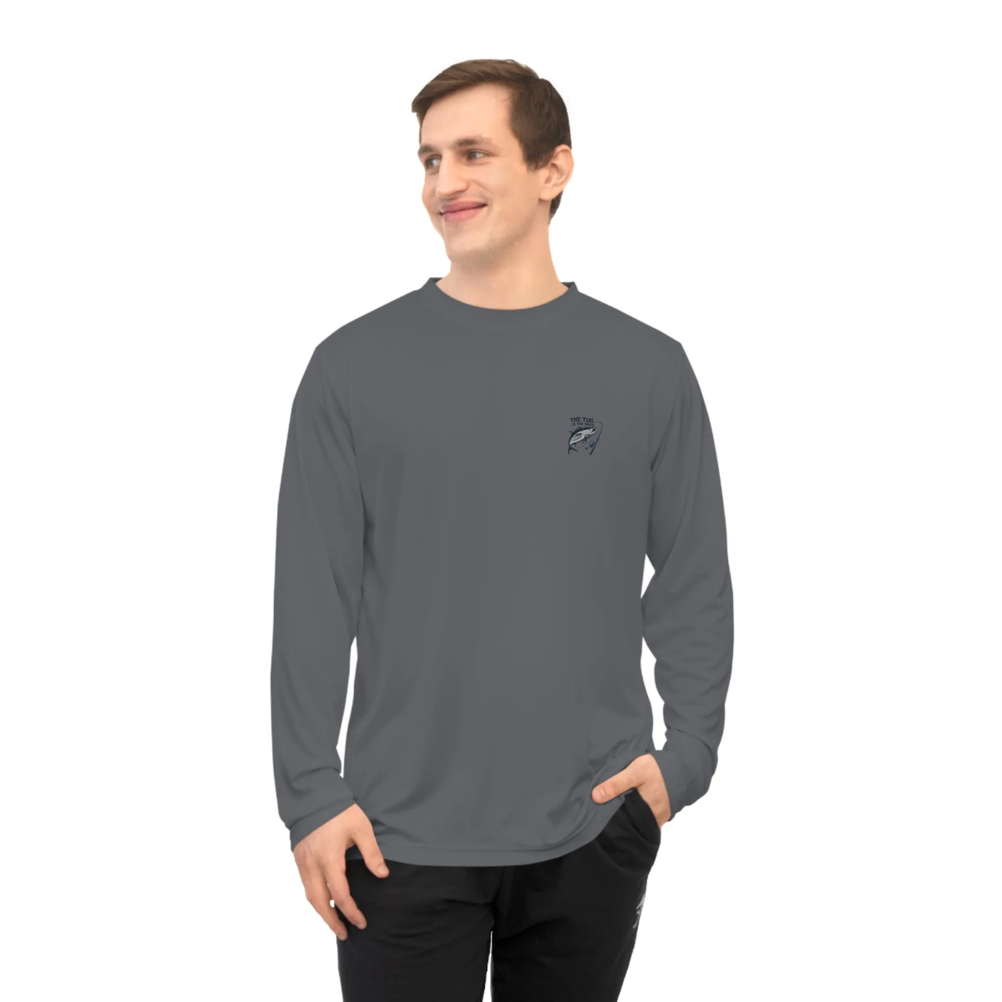 Unisex Performance Long Sleeve Shirt - "Bite Me" Fishing Graphic Tee for Fishing Enthusiasts