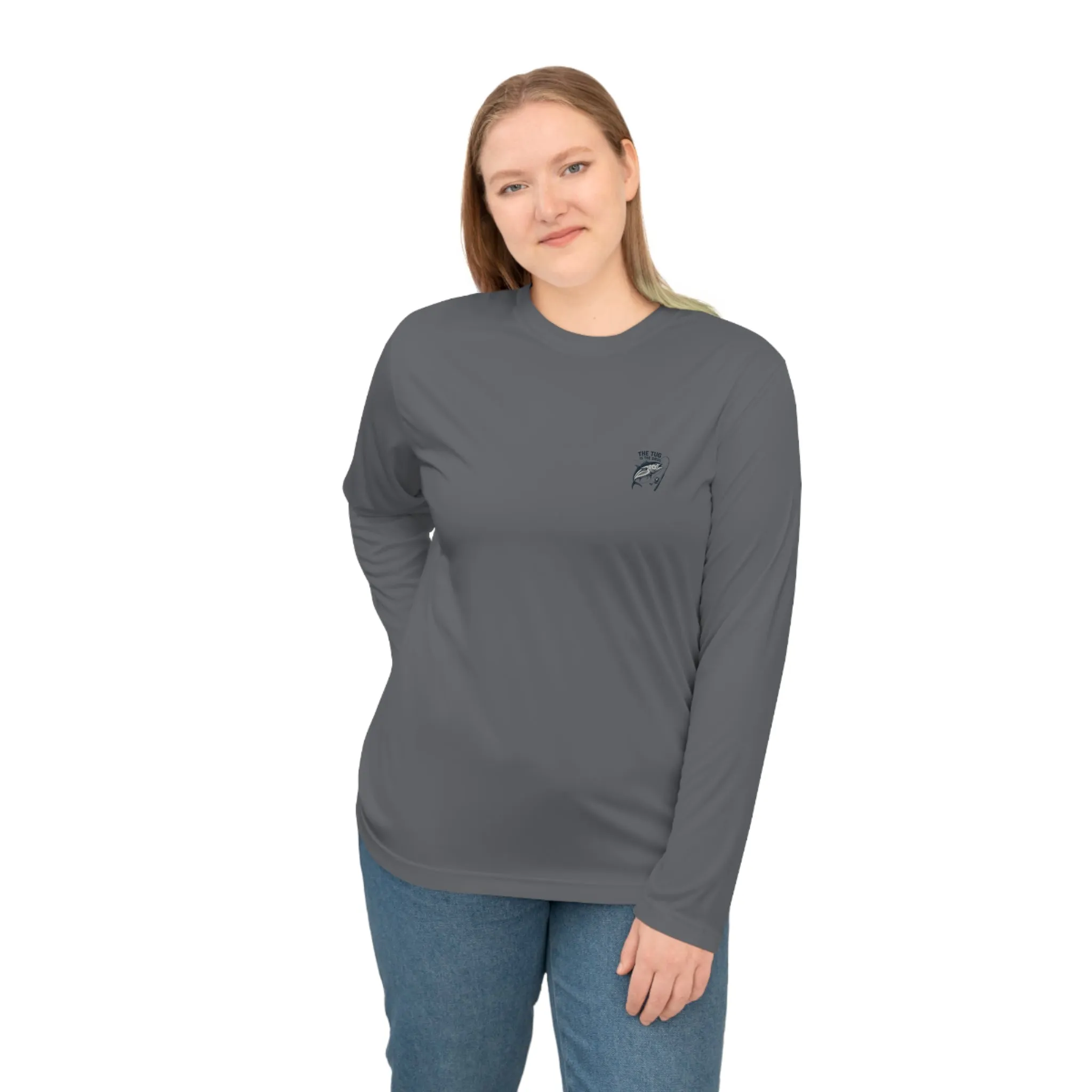 Unisex Performance Long Sleeve Shirt - "Bite Me" Fishing Graphic Tee for Fishing Enthusiasts