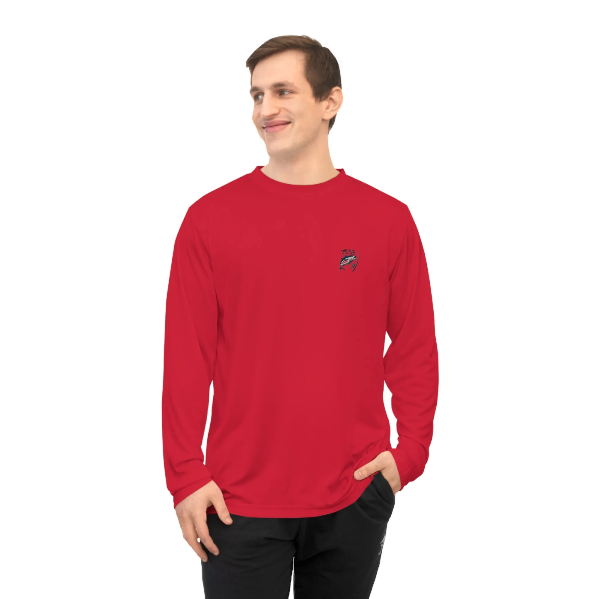 Unisex Performance Long Sleeve Shirt - "Bite Me" Fishing Graphic Tee for Fishing Enthusiasts