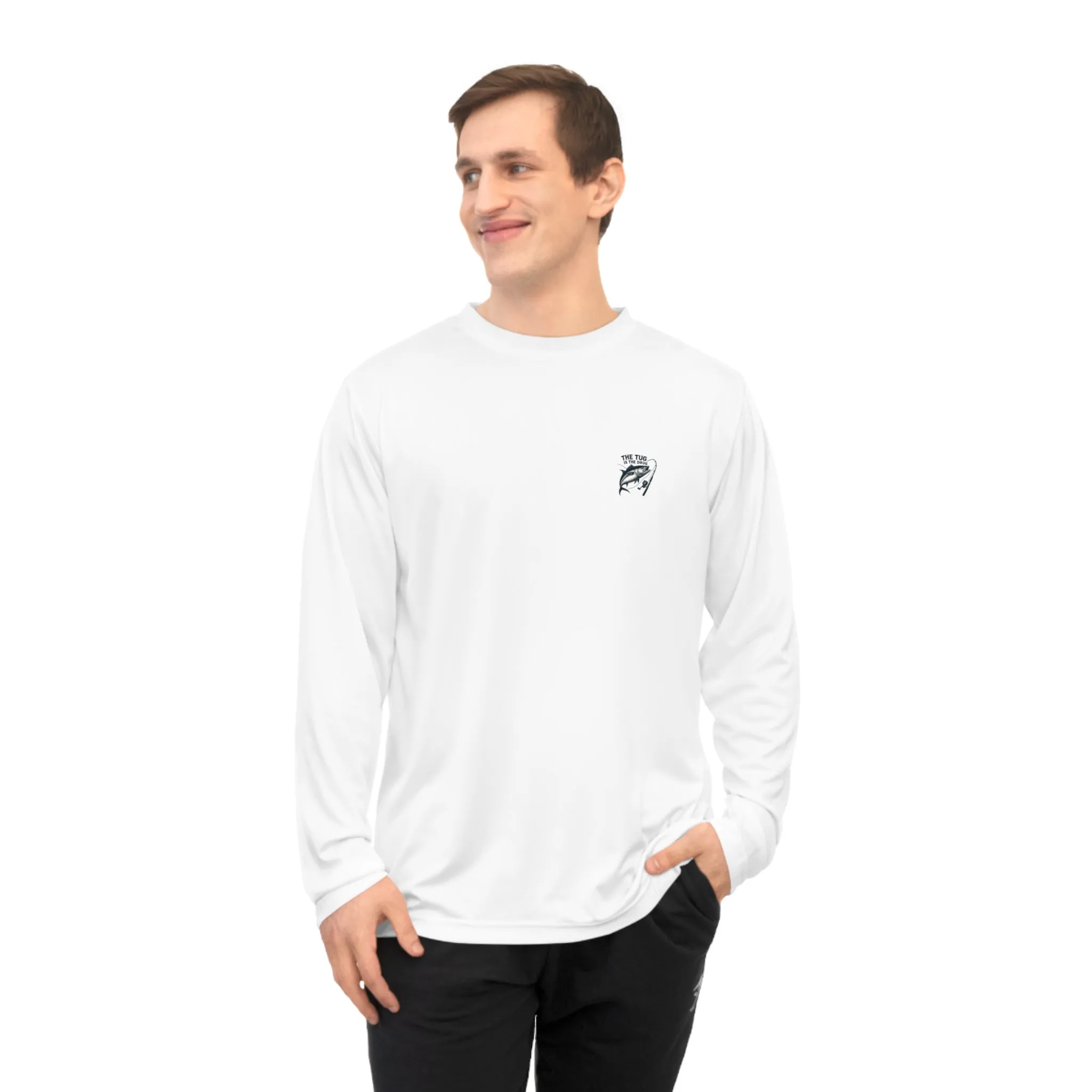 Unisex Performance Long Sleeve Shirt - "Bite Me" Fishing Graphic Tee for Fishing Enthusiasts