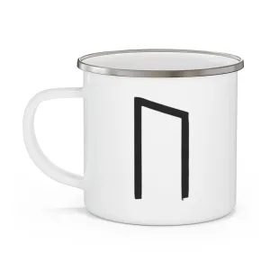 Uruz (Strength) Viking Rune Enamel Camping Mug