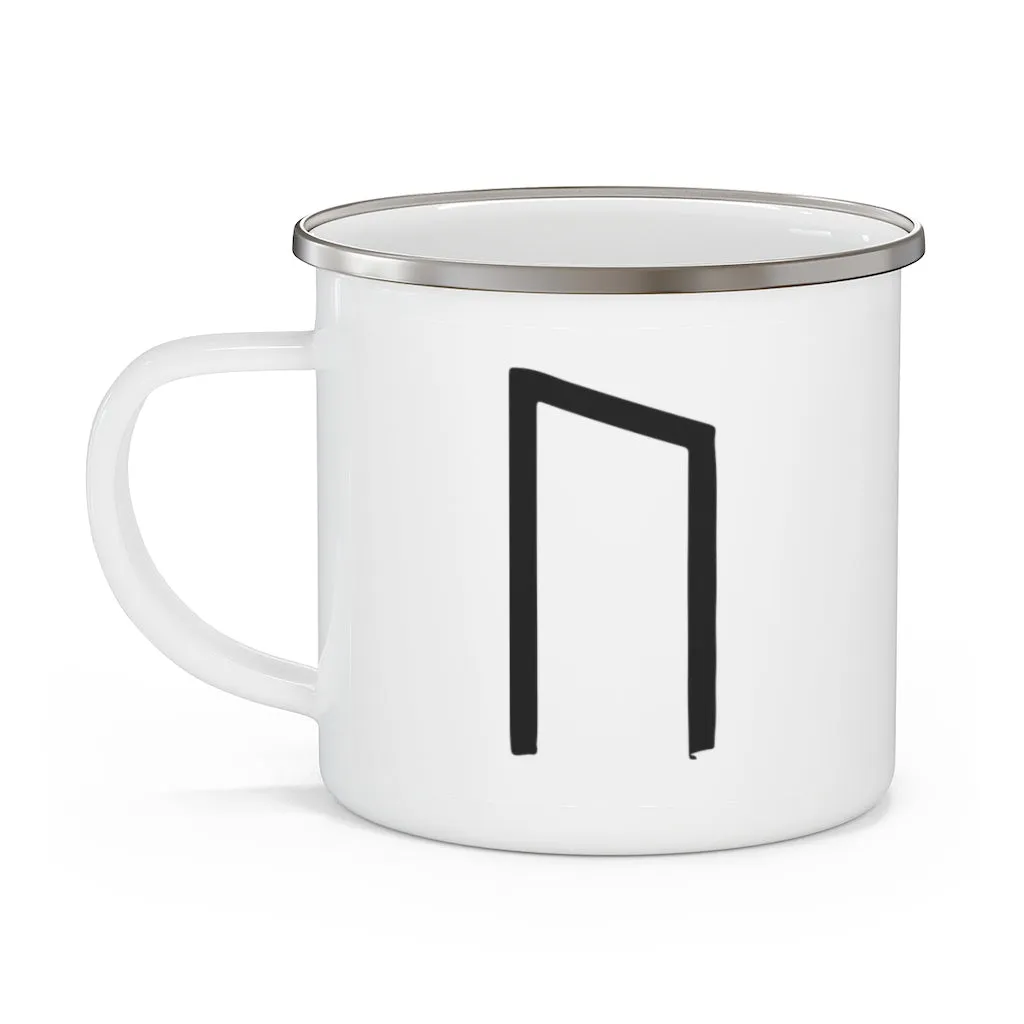 Uruz (Strength) Viking Rune Enamel Camping Mug
