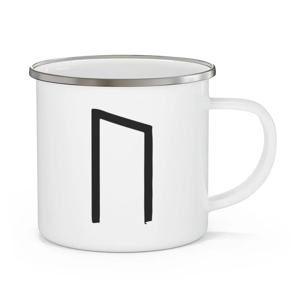 Uruz (Strength) Viking Rune Enamel Camping Mug