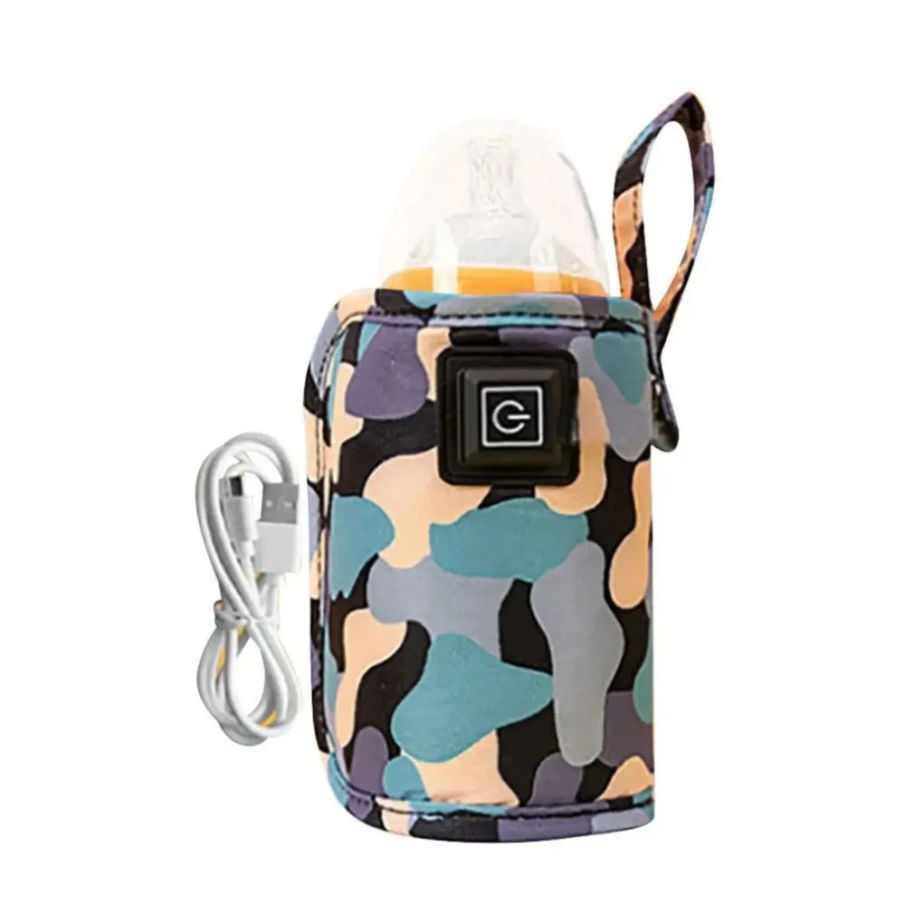 USB Milk Water Warmer Bottle Heater Travel Stroller Insulated Bag Baby Nursing