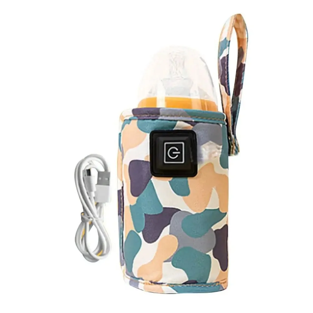 USB Milk Water Warmer Bottle Heater Travel Stroller Insulated Bag Baby Nursing