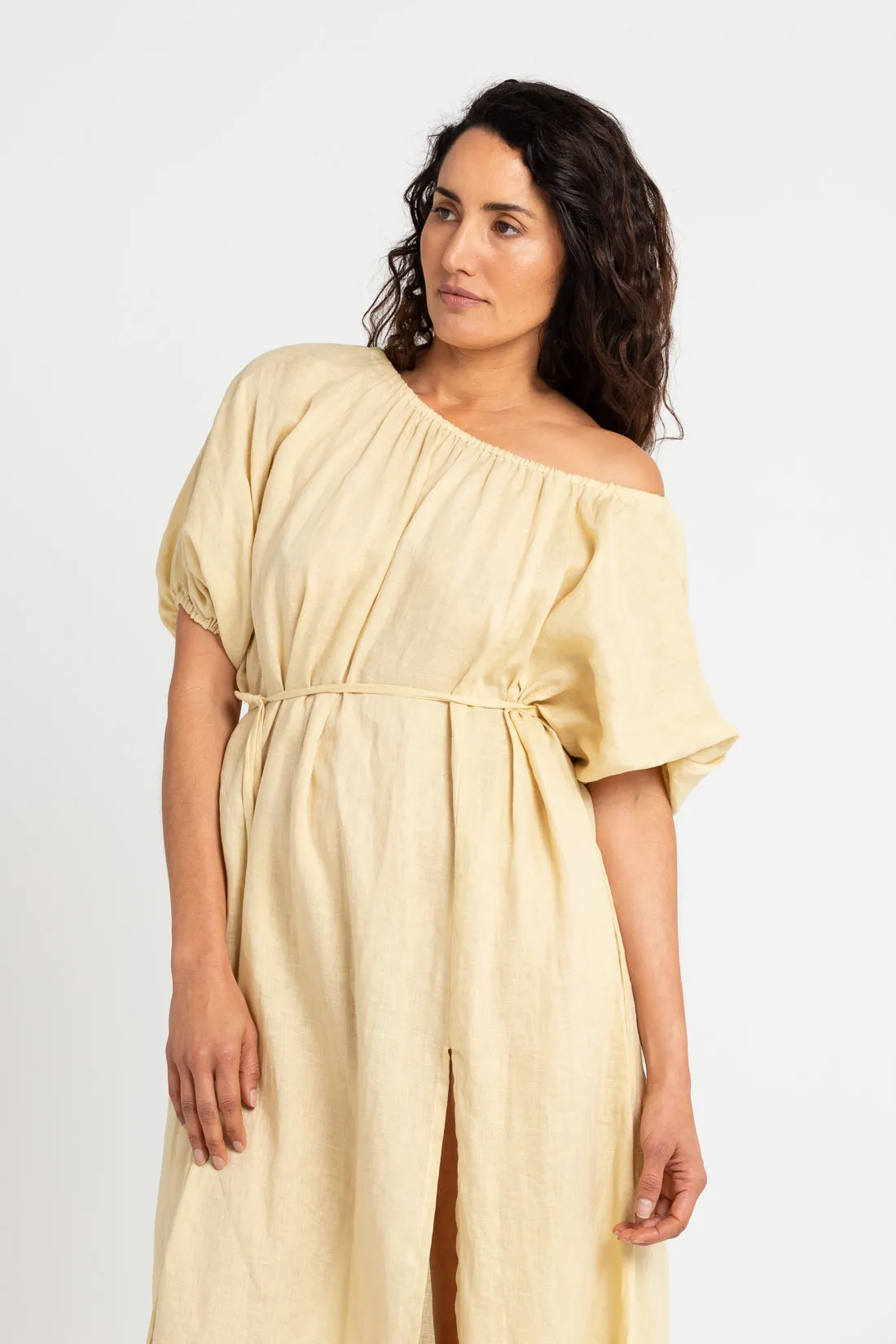 Valdis Linen Dress Italian Straw