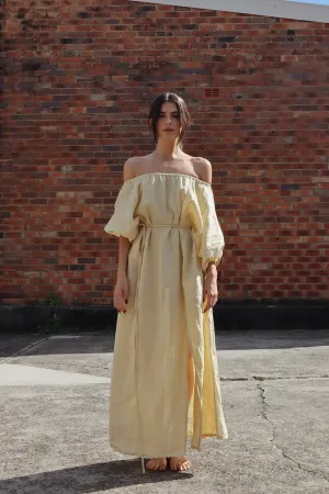 Valdis Linen Dress Italian Straw