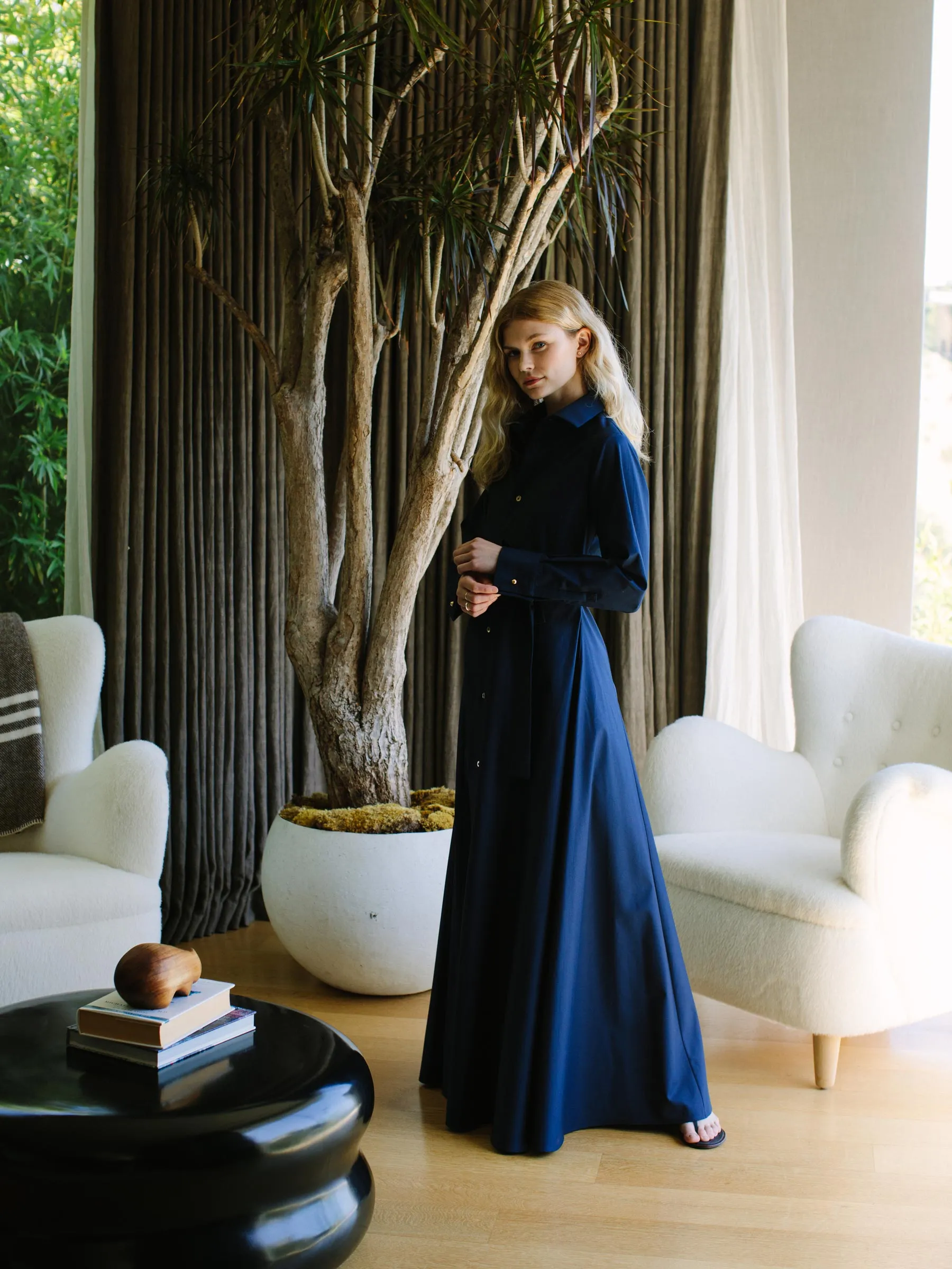 Venezia Dress in Deep Blue