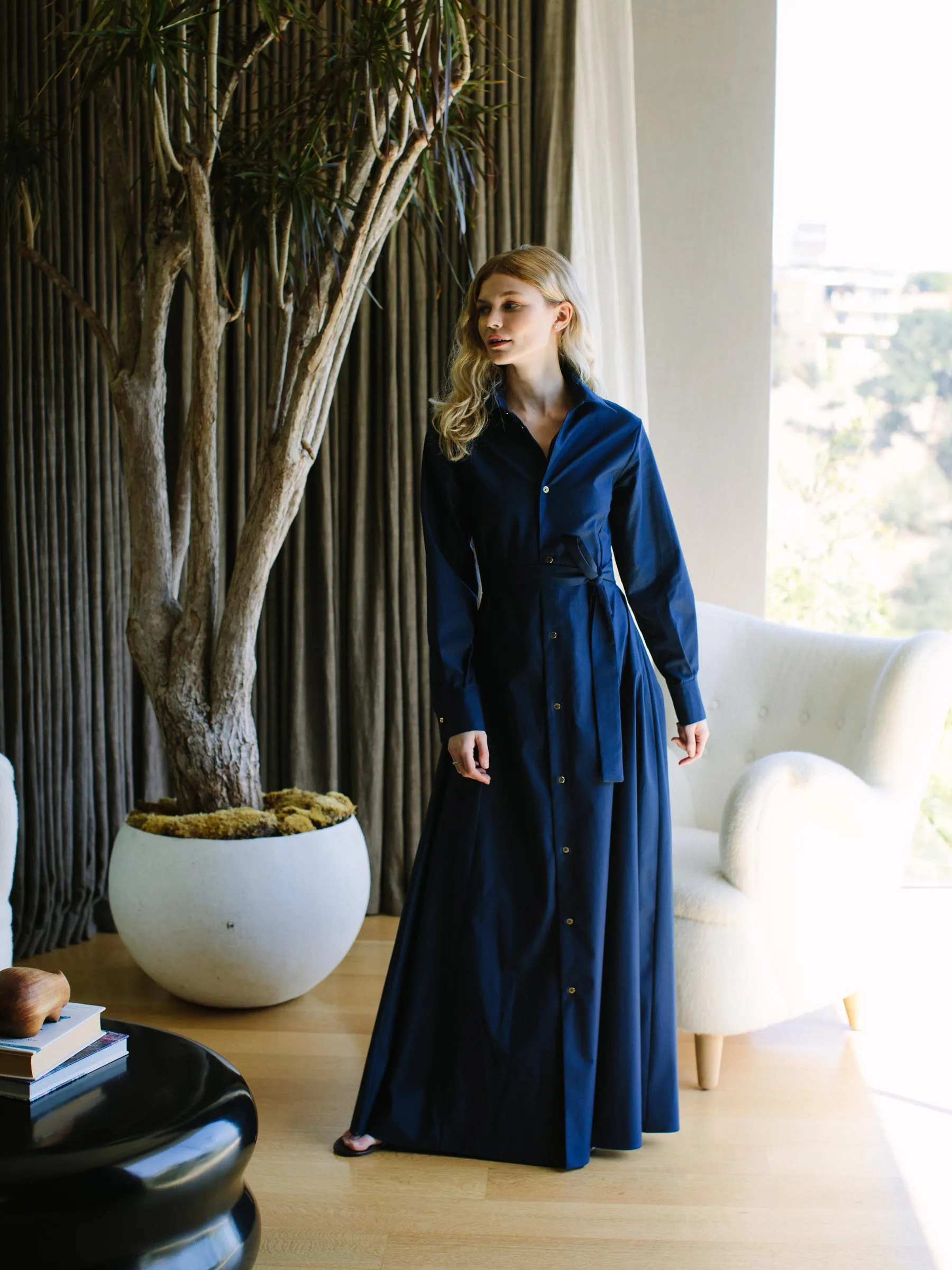 Venezia Dress in Deep Blue