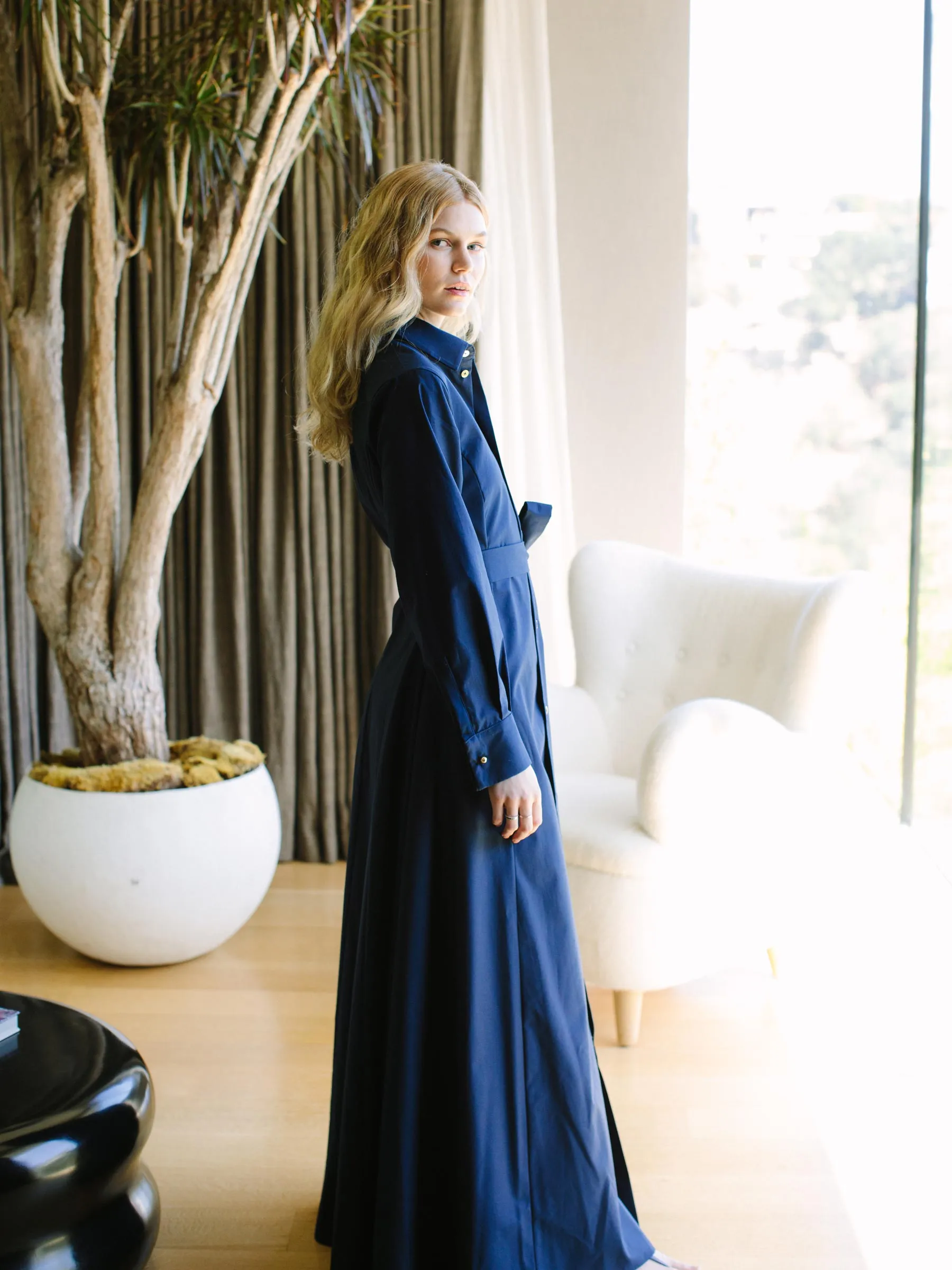 Venezia Dress in Deep Blue