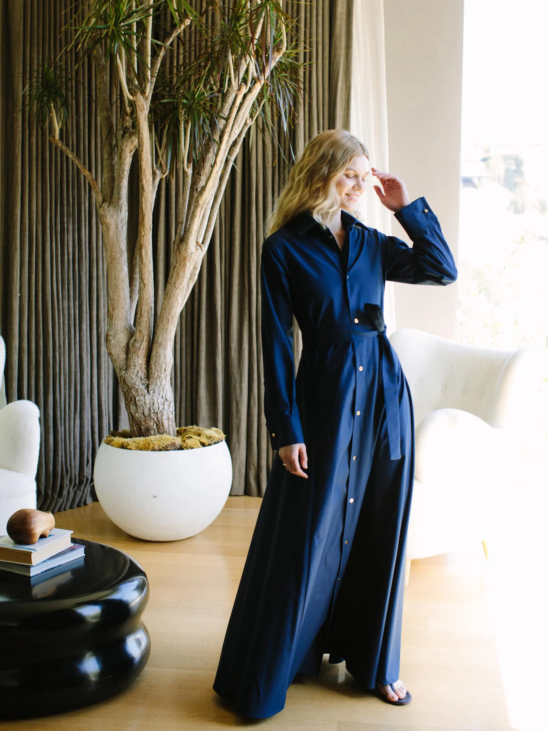 Venezia Dress in Deep Blue