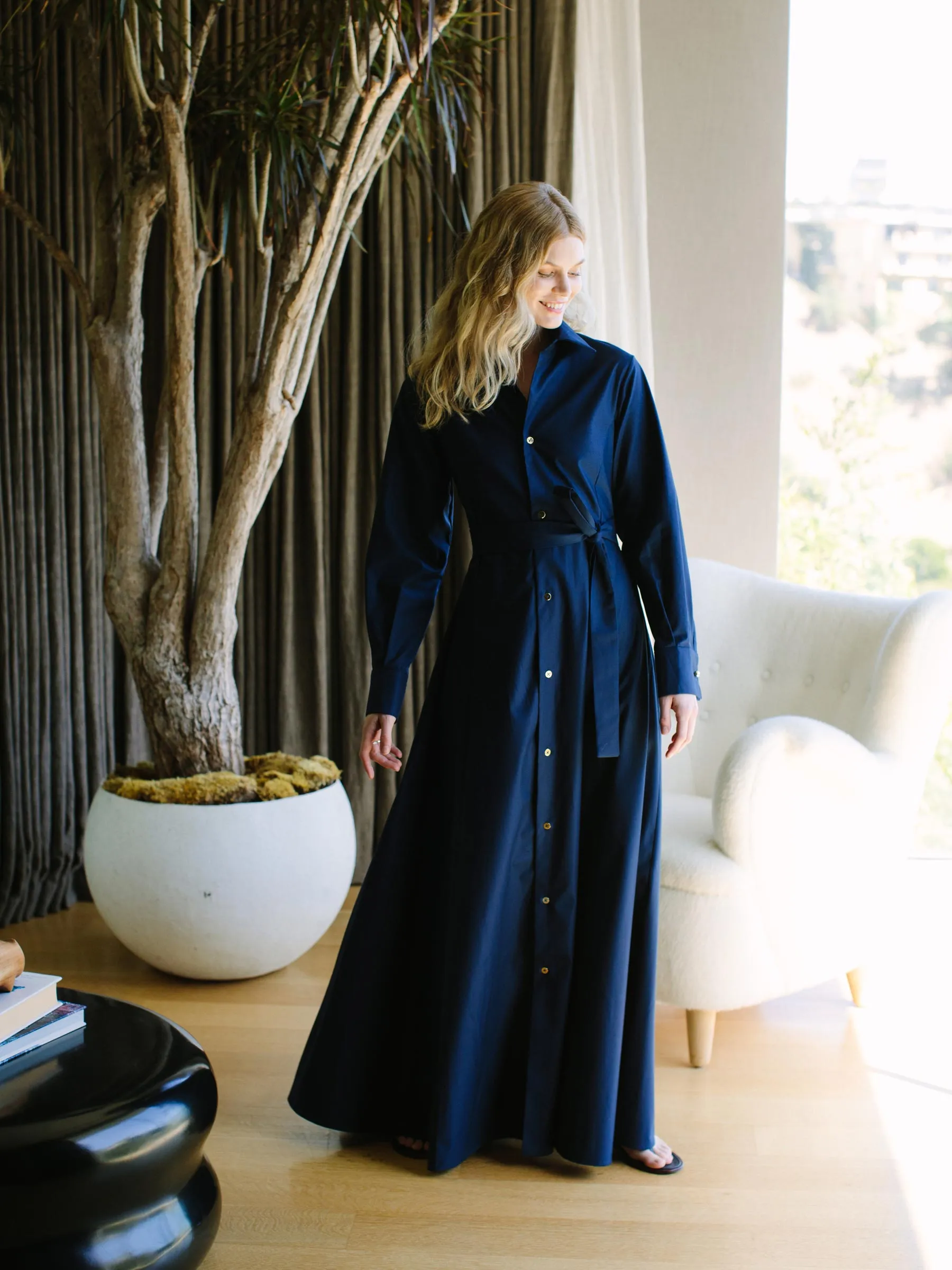 Venezia Dress in Deep Blue