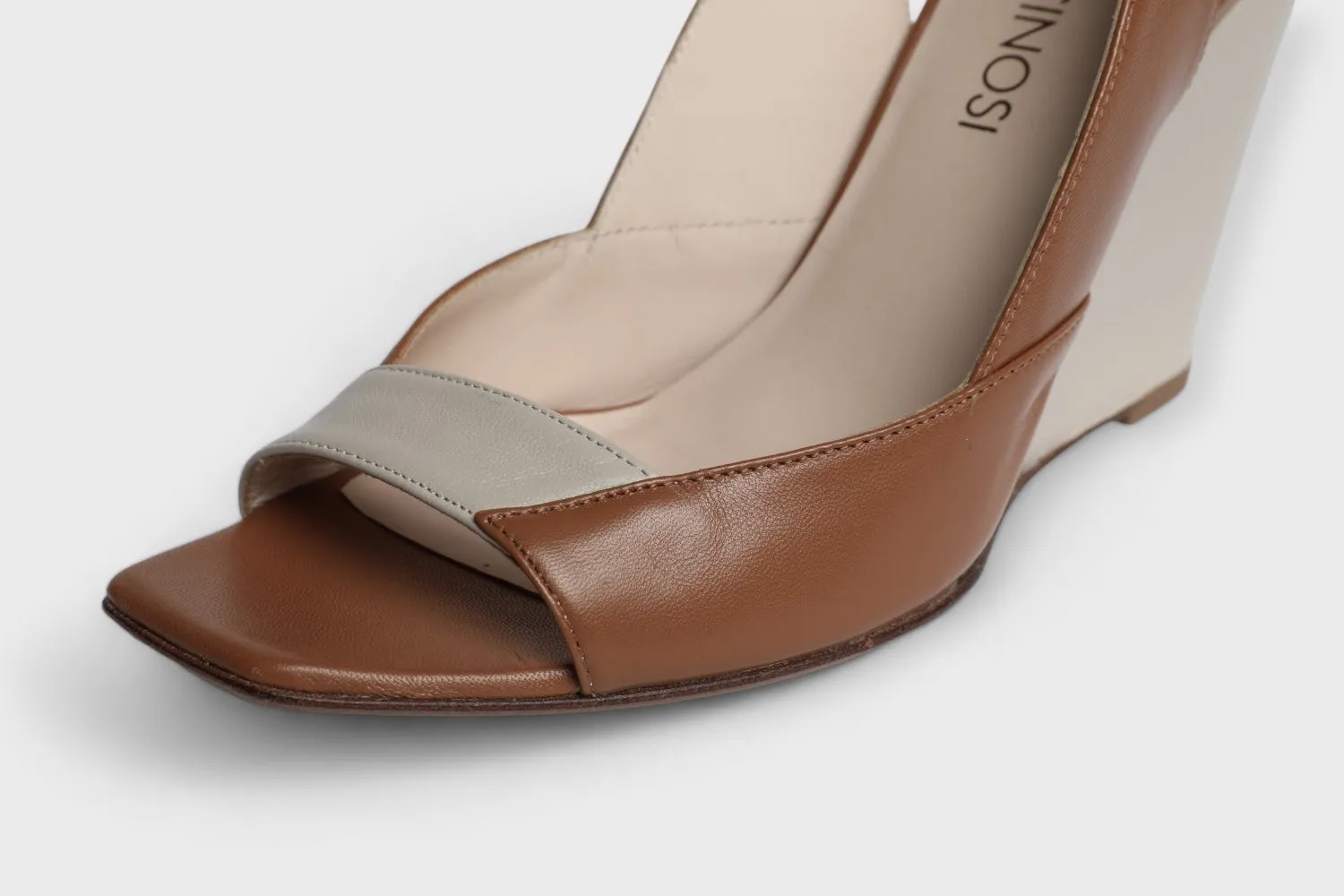 Verona Brown & Beige Wedge Sandal