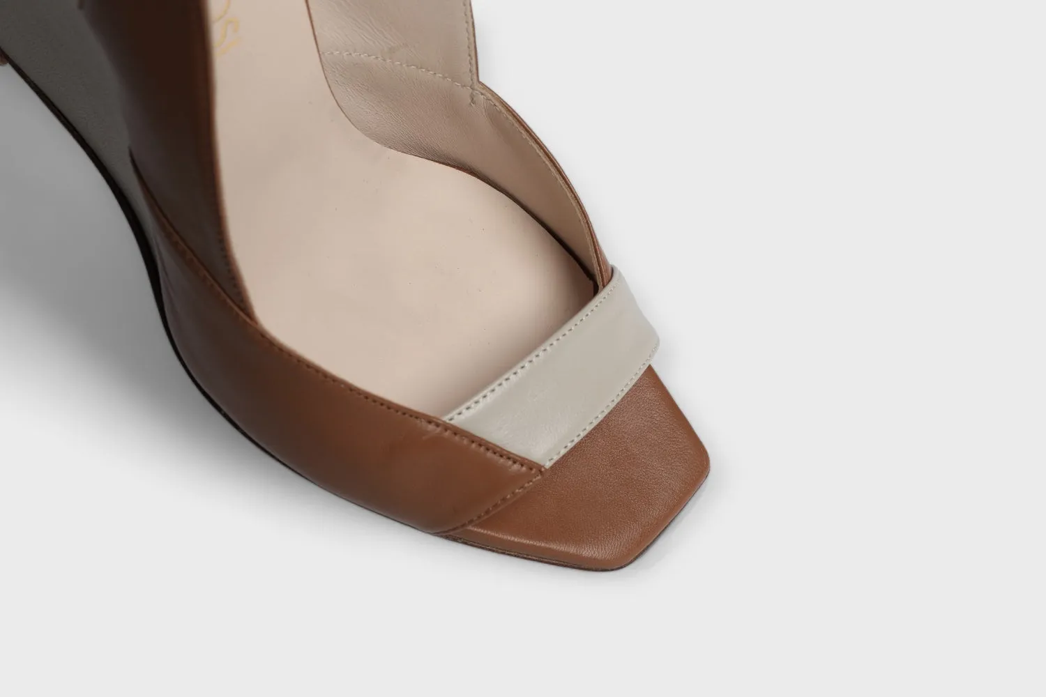 Verona Brown & Beige Wedge Sandal