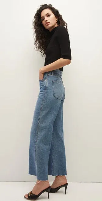 Veronica Beard Taylor Crop Wide Leg Jeans - Wanderer