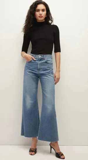 Veronica Beard Taylor Crop Wide Leg Jeans - Wanderer