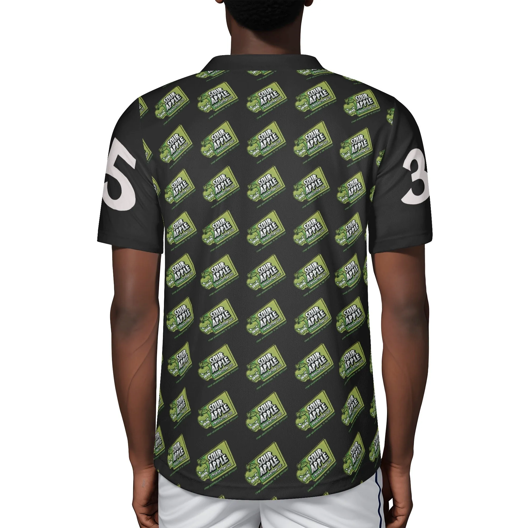 Vibrant Sour Apple Men's Athletic Football and Rugby Jersey