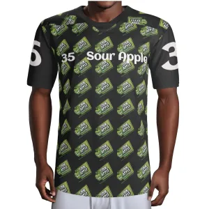 Vibrant Sour Apple Men's Athletic Football and Rugby Jersey