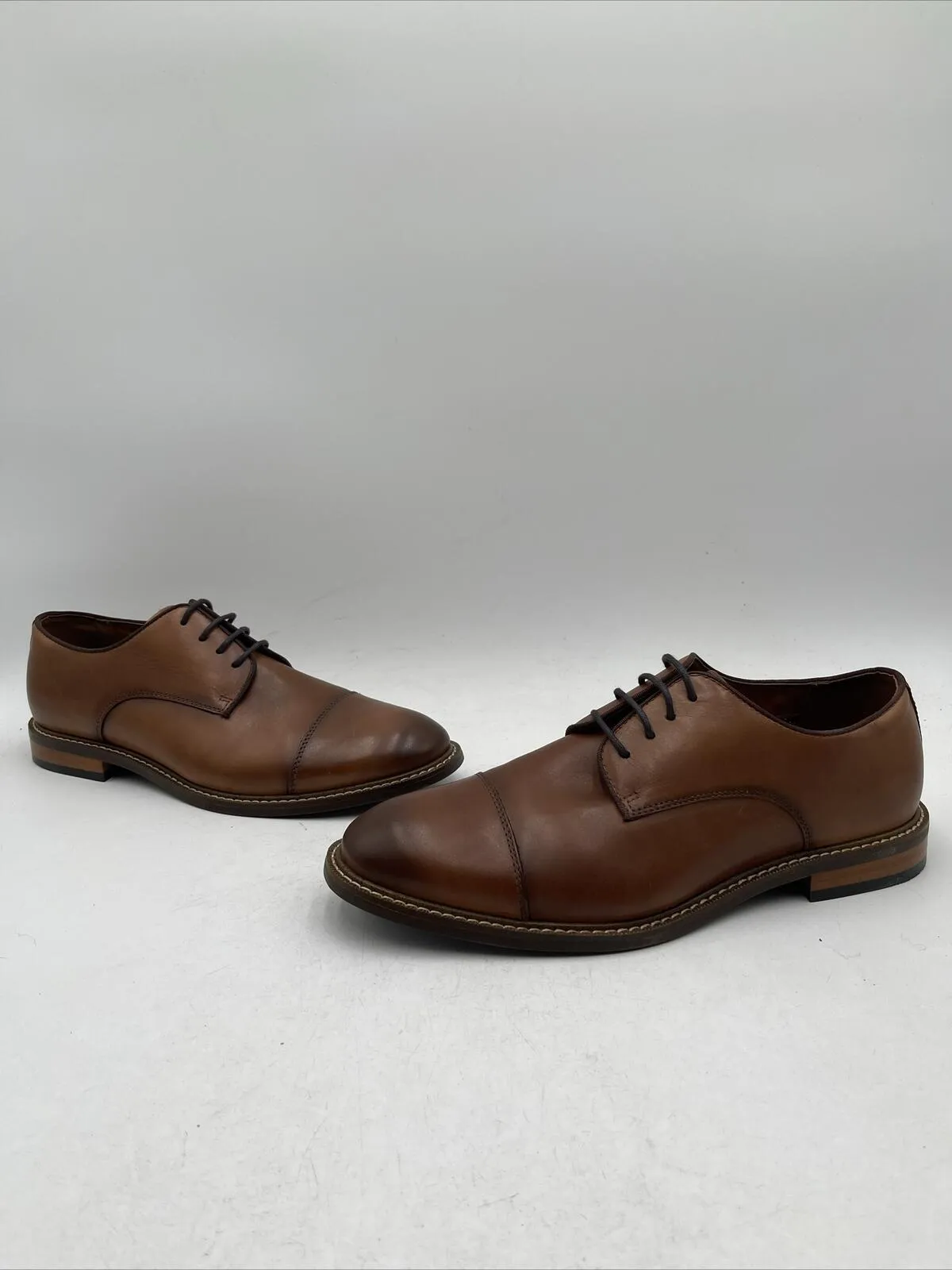 Vince Camuto Lamson Cap Toe Oxford Men's Brown Size 9.5 W - Very Good