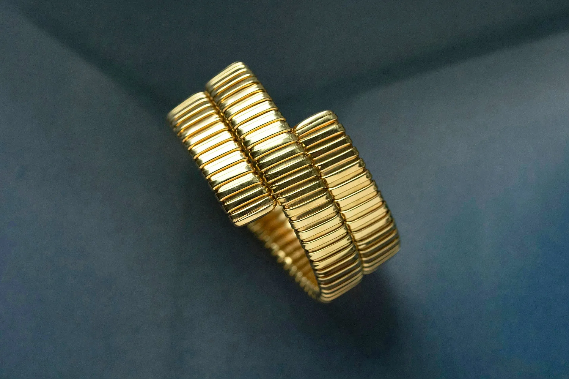 Vintage Italian 18k Gold Tubogas Bracelet