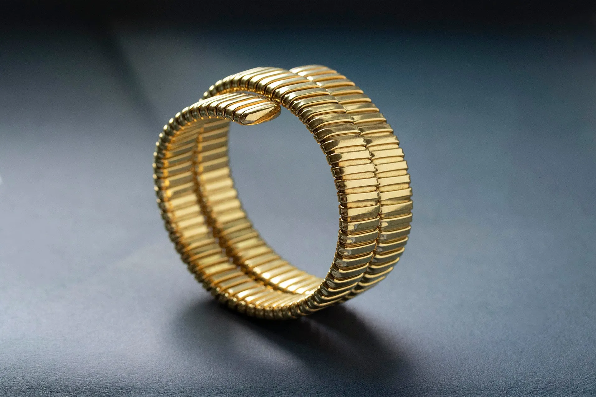 Vintage Italian 18k Gold Tubogas Bracelet