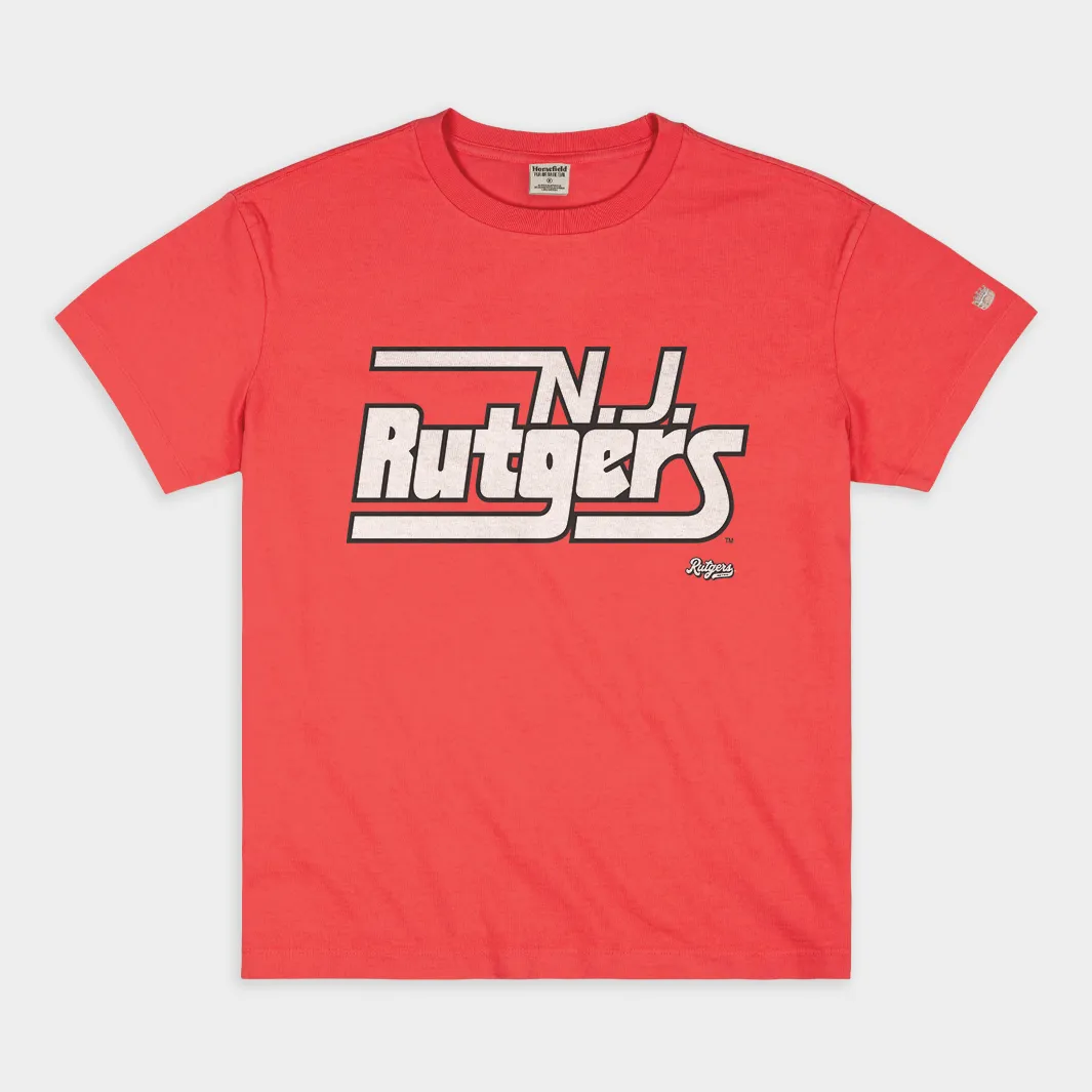 Vintage Rutgers New Jersey Wordmark Heavyweight Tee