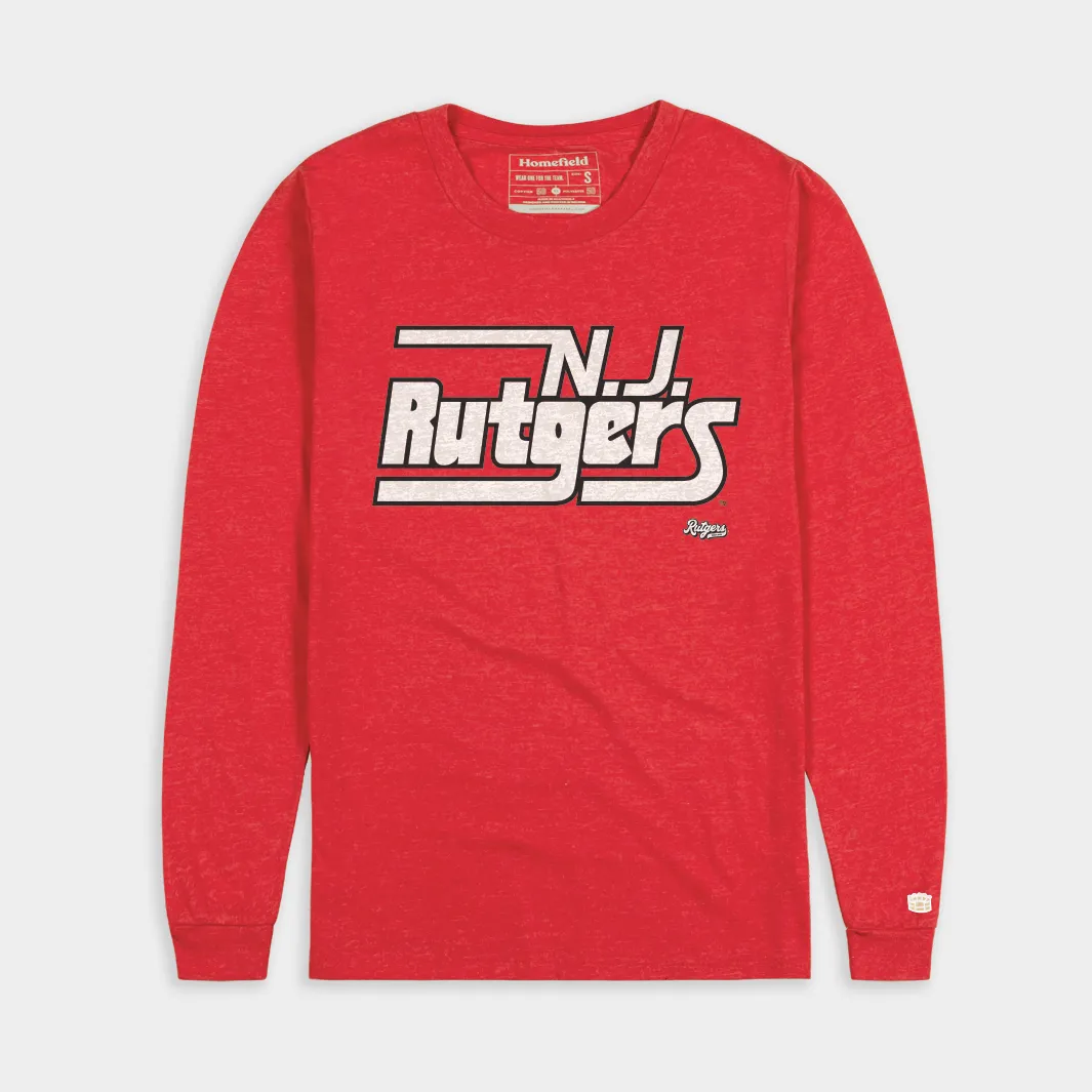 Vintage Rutgers New Jersey Wordmark Long Sleeve