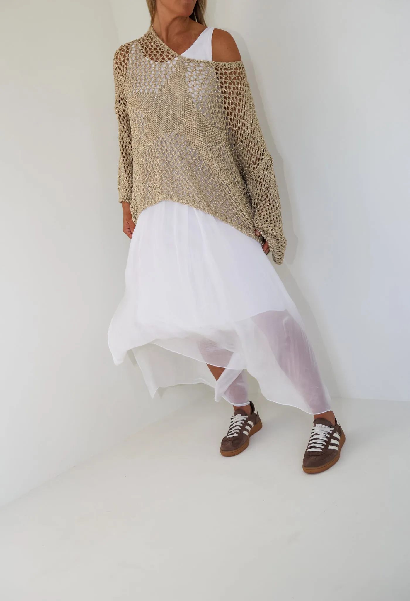 VISCOSE SHEER SLEEVELESS DRESS