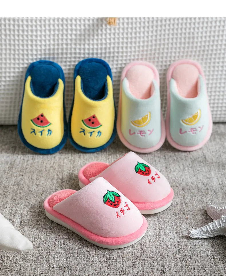 VLOVELAW Autumn and Winter New Children's Cotton Slippers Parent-Child Cartoon Wool Sleeper Fleece-lined Warm Indoor Home Cotton Slippers Wholesale