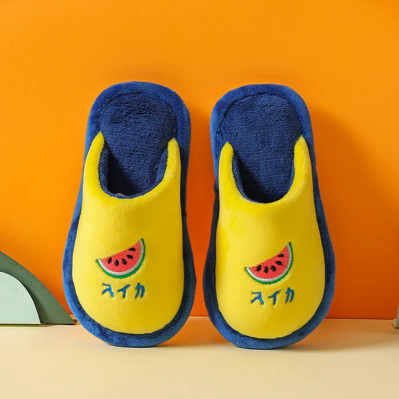 VLOVELAW Autumn and Winter New Children's Cotton Slippers Parent-Child Cartoon Wool Sleeper Fleece-lined Warm Indoor Home Cotton Slippers Wholesale