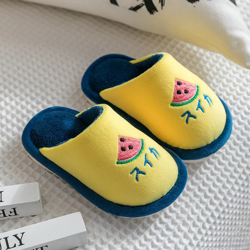 VLOVELAW Autumn and Winter New Children's Cotton Slippers Parent-Child Cartoon Wool Sleeper Fleece-lined Warm Indoor Home Cotton Slippers Wholesale