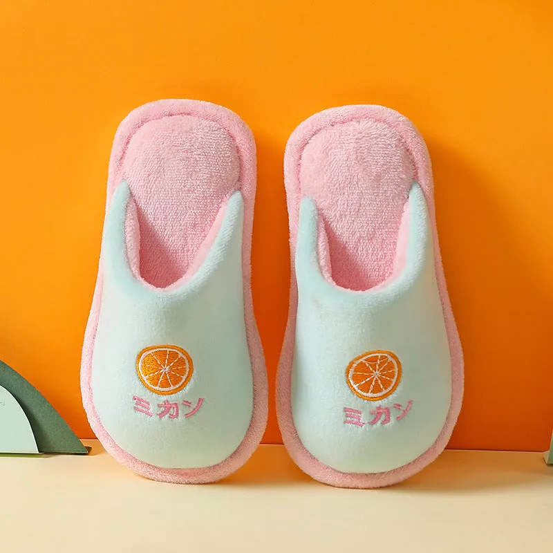 VLOVELAW Autumn and Winter New Children's Cotton Slippers Parent-Child Cartoon Wool Sleeper Fleece-lined Warm Indoor Home Cotton Slippers Wholesale