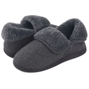 VONMAY Men's Fuzzy Slippers Boots Memory Foam Booties Comfy House Shoes Indoor Outdoor