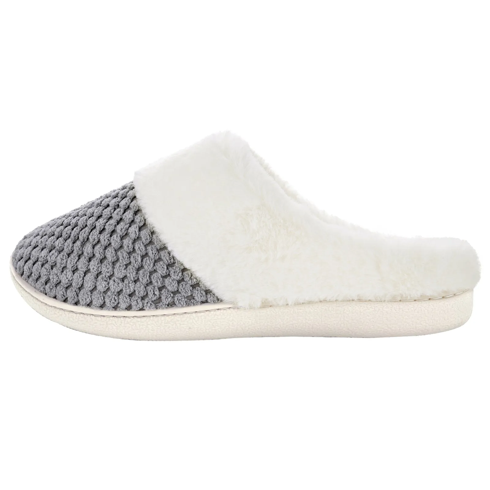 VONMAY Women's Slippers House Shoes Fleece Fuzzy Plush Lining Comfort Memory Foam Slip On Clog Coral Indoor/Outdoor
