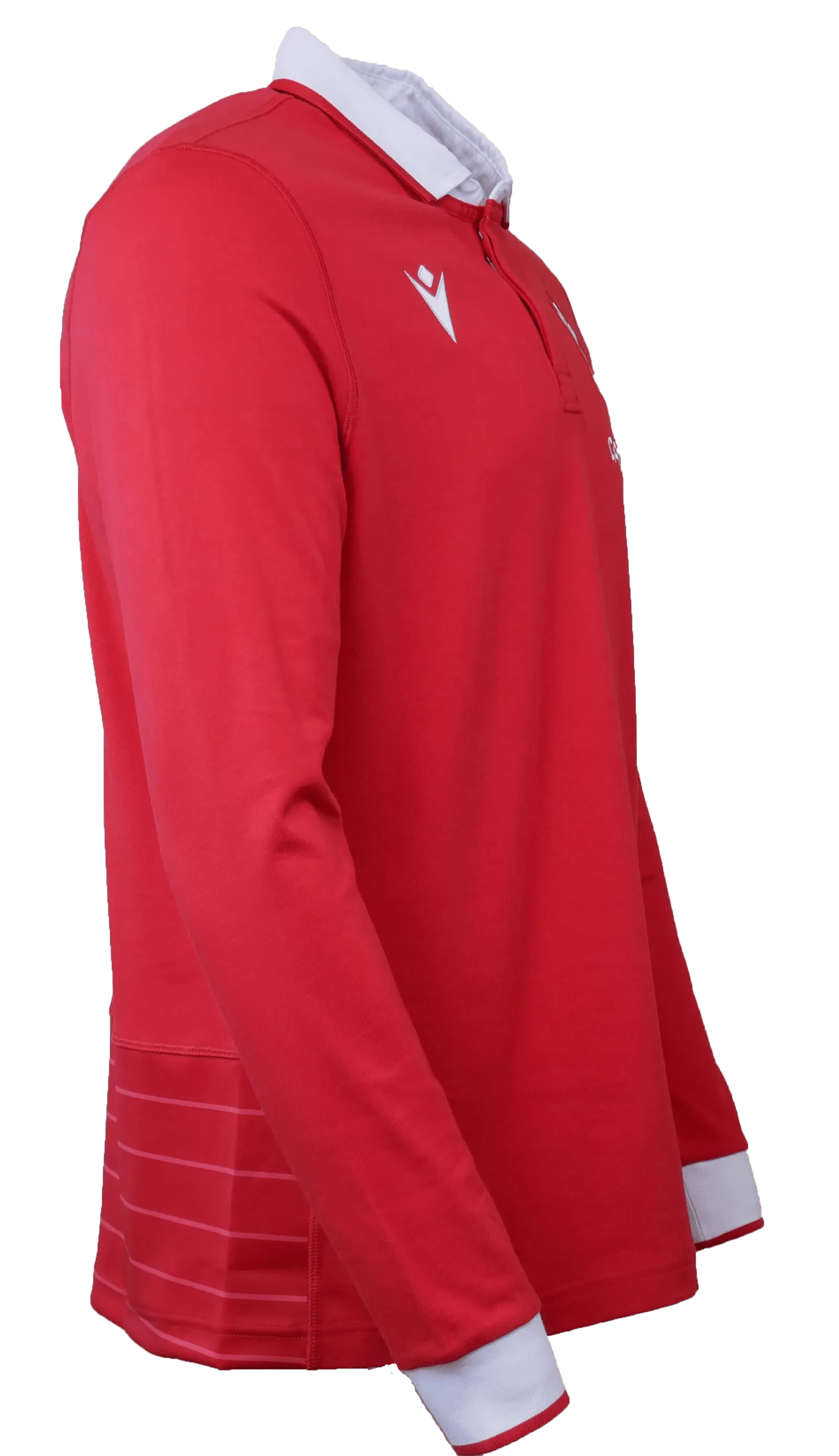 Wales Long Sleeve Home Polo 22/23 by Macron