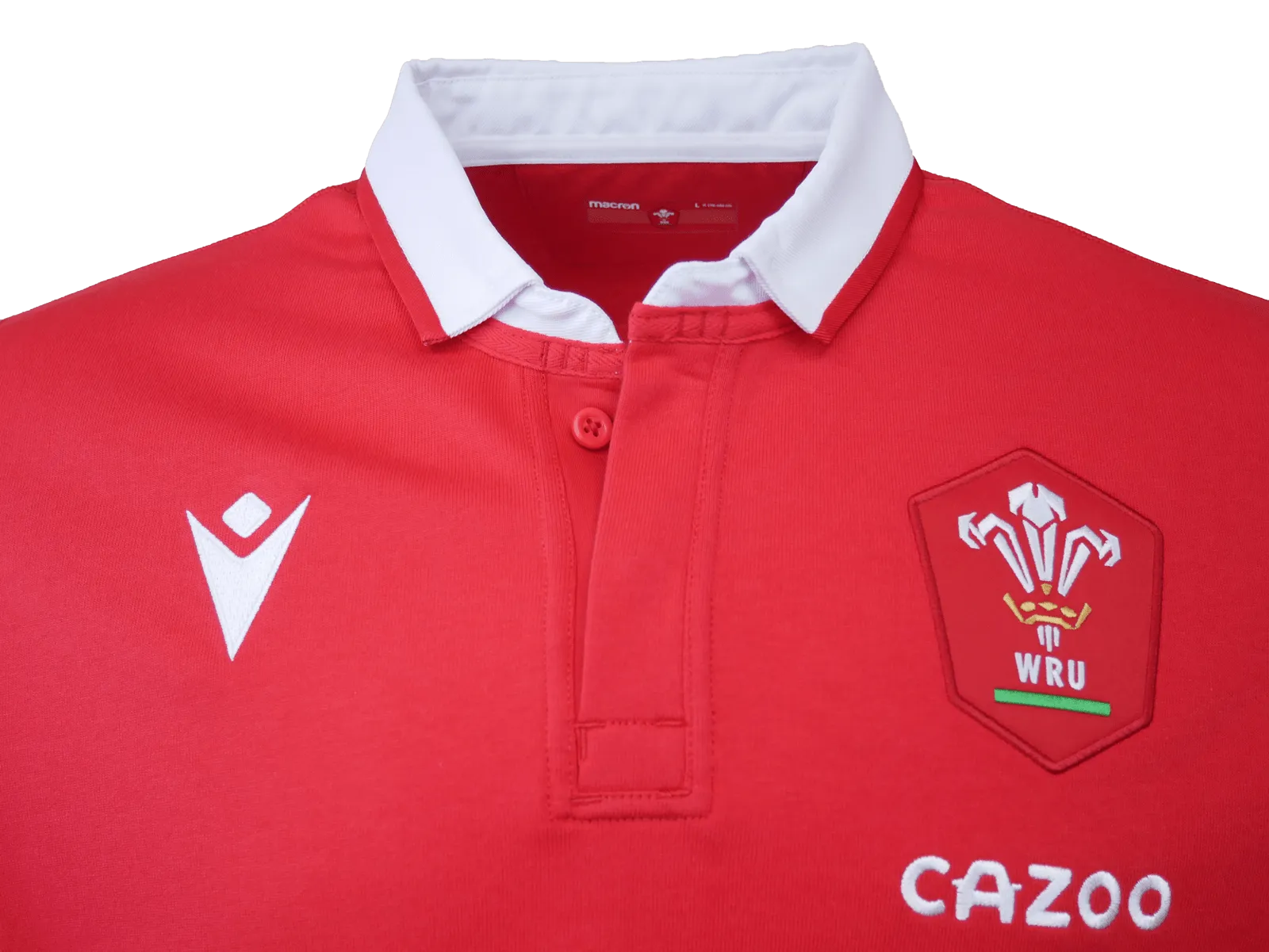 Wales Long Sleeve Home Polo 22/23 by Macron