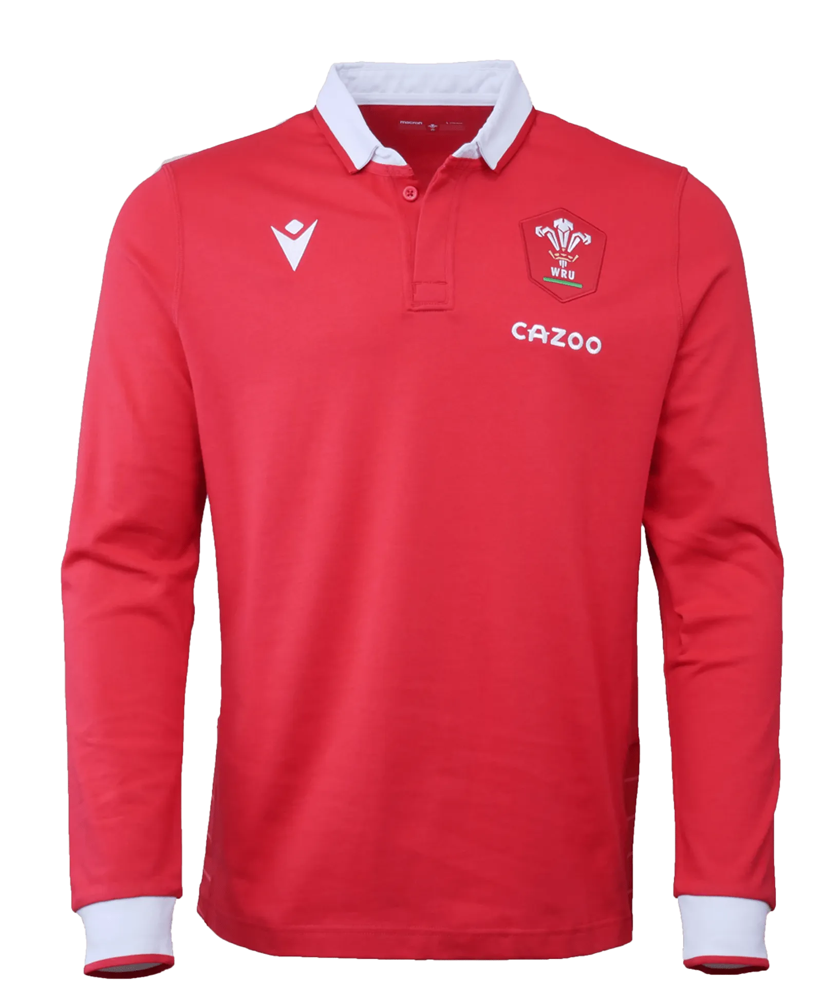 Wales Long Sleeve Home Polo 22/23 by Macron